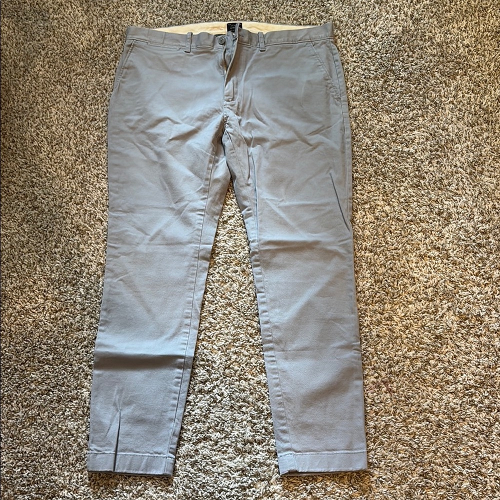 Men's J Crew 250 Skinny Light Grey Pants
